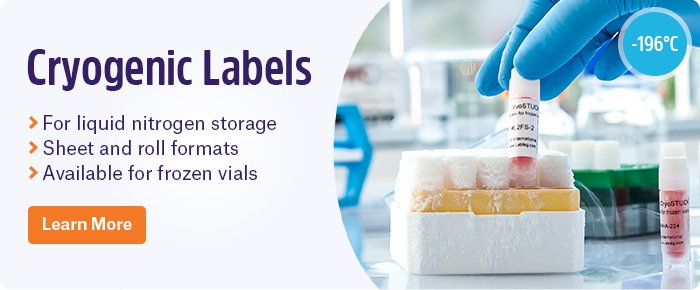 Cryogenic Labels for sample tracking